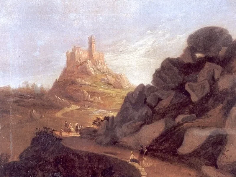 1829-João Cristino da Silva - Strada per Pena nelle montagne di Sintra